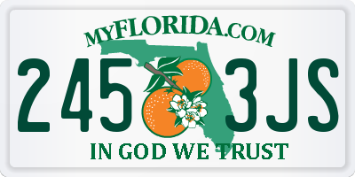 FL license plate 2453JS