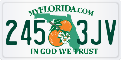 FL license plate 2453JV