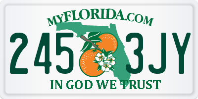 FL license plate 2453JY