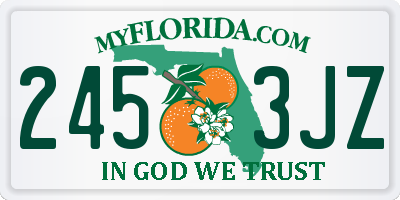 FL license plate 2453JZ
