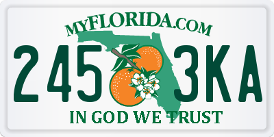 FL license plate 2453KA