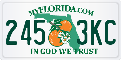 FL license plate 2453KC