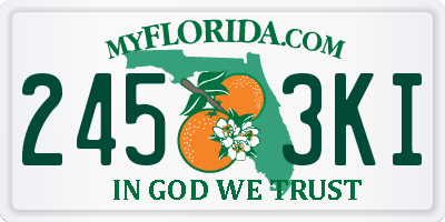 FL license plate 2453KI