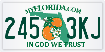 FL license plate 2453KJ