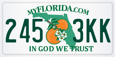 FL license plate 2453KK