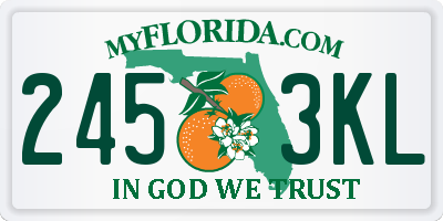 FL license plate 2453KL