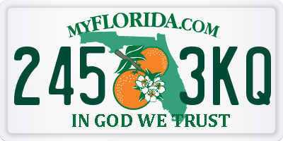 FL license plate 2453KQ