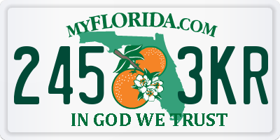 FL license plate 2453KR
