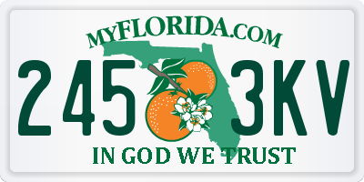 FL license plate 2453KV