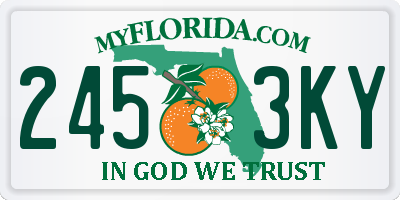 FL license plate 2453KY