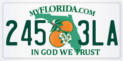 FL license plate 2453LA