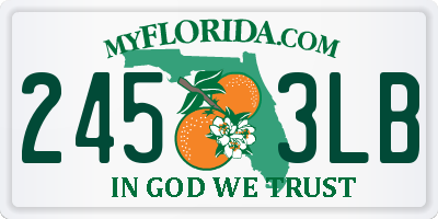 FL license plate 2453LB