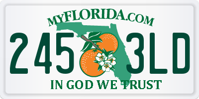 FL license plate 2453LD