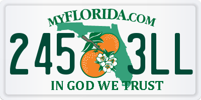FL license plate 2453LL