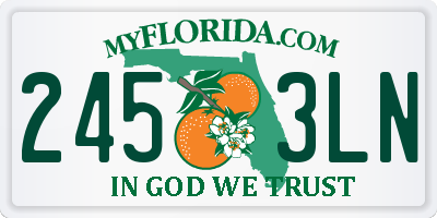 FL license plate 2453LN