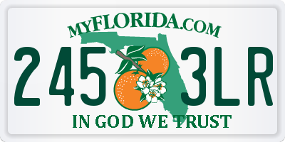 FL license plate 2453LR
