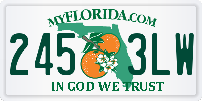 FL license plate 2453LW