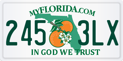 FL license plate 2453LX