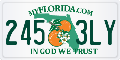 FL license plate 2453LY