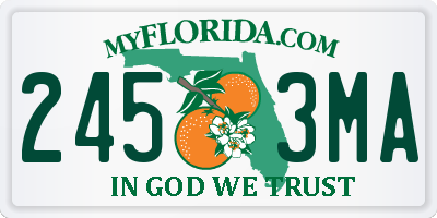 FL license plate 2453MA