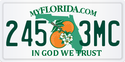 FL license plate 2453MC
