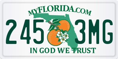 FL license plate 2453MG