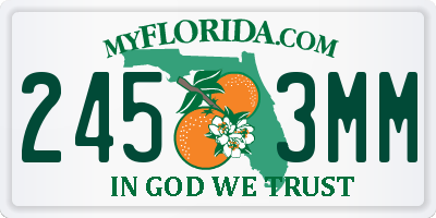 FL license plate 2453MM