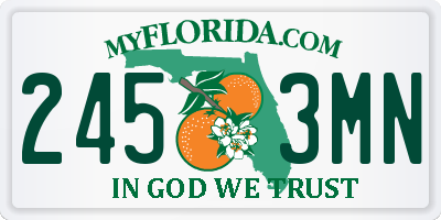 FL license plate 2453MN