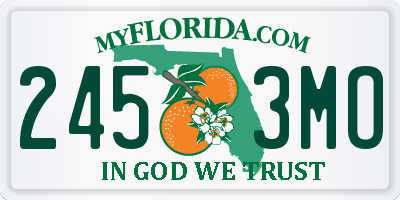FL license plate 2453MO
