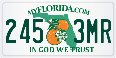 FL license plate 2453MR