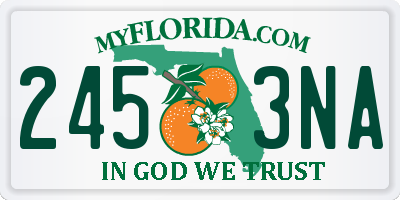 FL license plate 2453NA