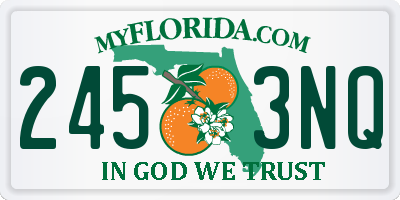 FL license plate 2453NQ