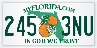 FL license plate 2453NU