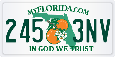 FL license plate 2453NV