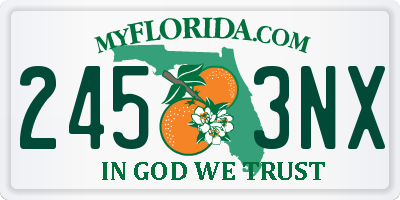 FL license plate 2453NX