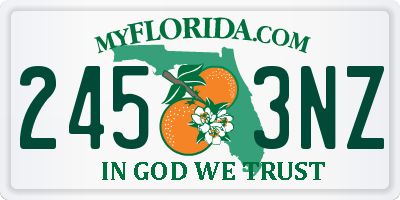 FL license plate 2453NZ