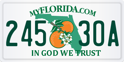FL license plate 2453OA
