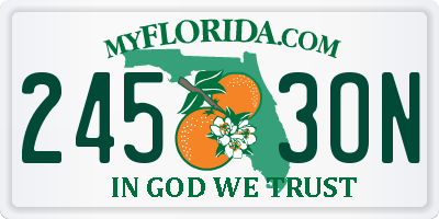 FL license plate 2453ON