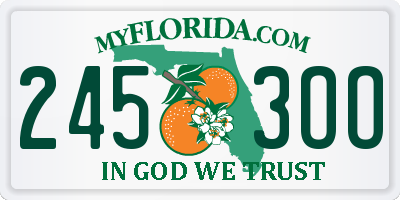 FL license plate 2453OO