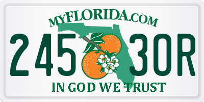 FL license plate 2453OR