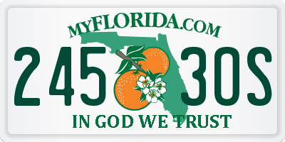 FL license plate 2453OS