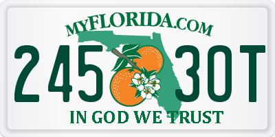 FL license plate 2453OT