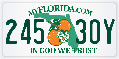FL license plate 2453OY