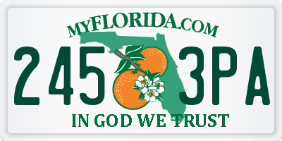 FL license plate 2453PA