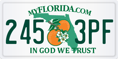 FL license plate 2453PF