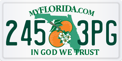 FL license plate 2453PG