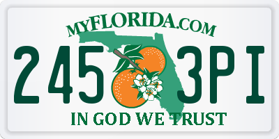 FL license plate 2453PI