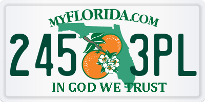 FL license plate 2453PL