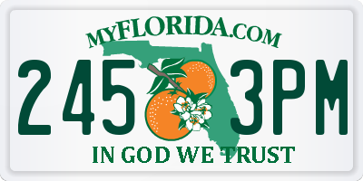 FL license plate 2453PM