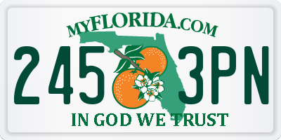 FL license plate 2453PN